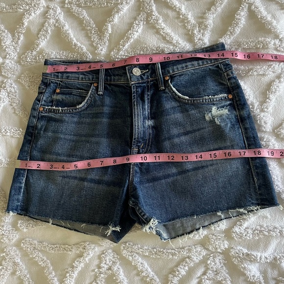 Mother Superior The Dutchie Shorts Fray My Treat Blue Distressed Denim Shorts 26 - Picture 12 of 15